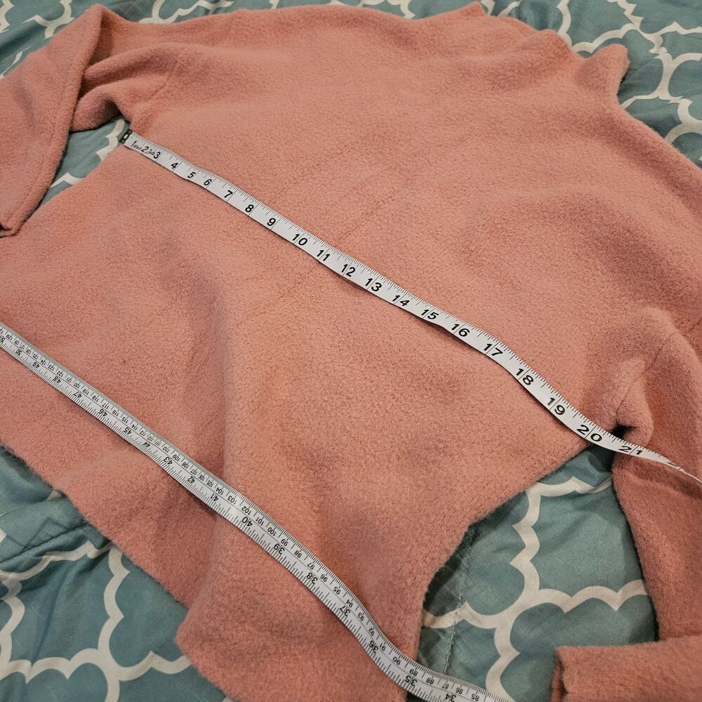 Express Women's Small Blush Pink Fuzzy Mock Neck Sweater Soft Cozy Knit - Picture 6 of 9